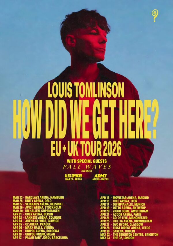 LOUIS TOMLINSON How Did We Get Here? 2026 UK & Europe Tour Poster