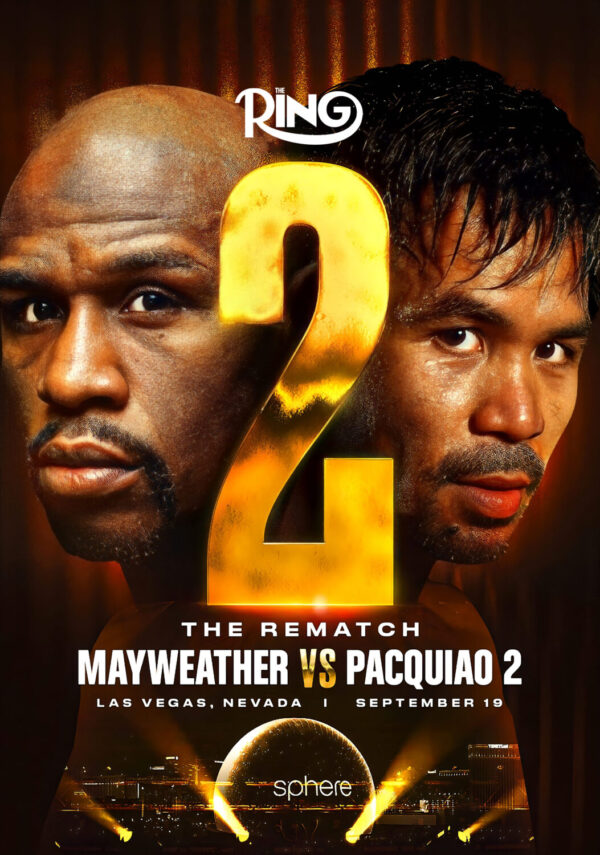FLOYD MAYWEATHER vs MANNY PACQUIAO 2 Rematch 2026 Las Vegas Sphere Boxing Fight Poster