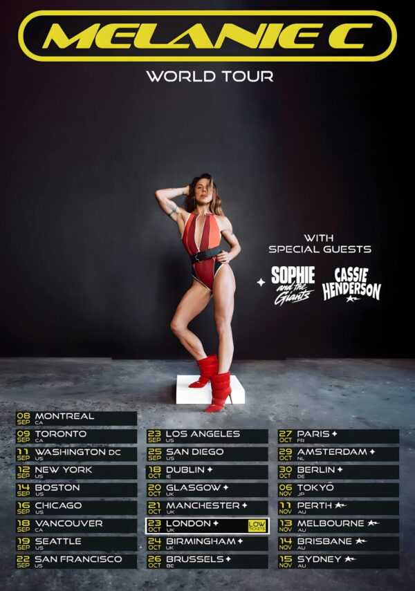 MELANIE C Sweat 2026 World Tour Poster