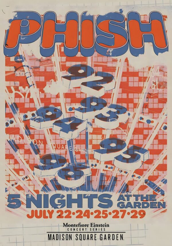 PHISH Live Summer Tour 2026 5 Nights NEW YORK Madison Square Garden Poster