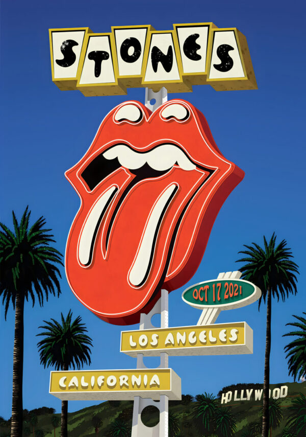 ROLLING STONES No Filter 2021 Tour LOS ANGLES SoFi Stadium Poster Print
