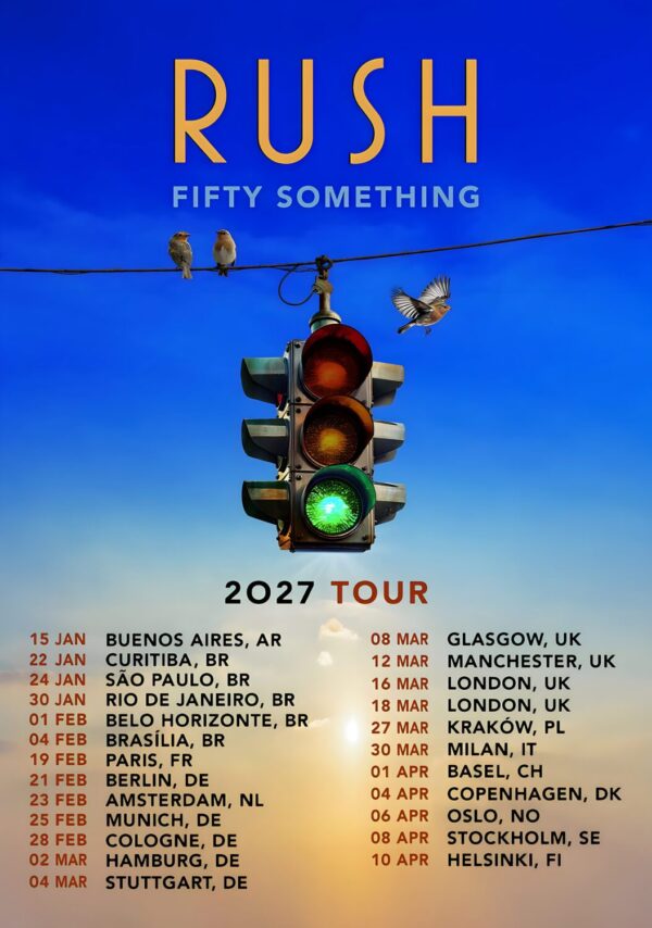 RUSH (band) Fifty Something 2027 UK & Europe Tour Poster Print