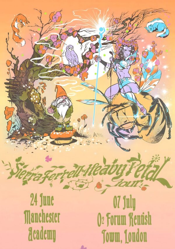 SIERRA FERELL Heavy Petal 2026 UK Tour LONDON - MANCHESTER Poster