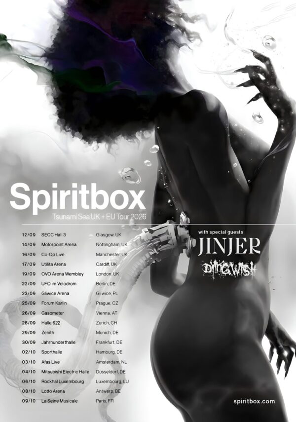 SPIRITBOX Tsunami Sea 2026 UK & Europe Tour Poster Print