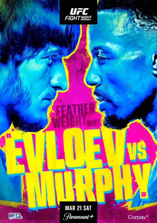UFC Fight Night: Movsar Evloev vs. Lerone Murphy 2026 Fight MMA London Poster Print