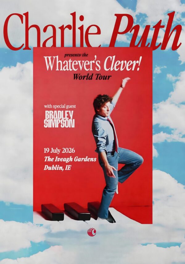 CHARLIE PUTH Whatever's Clever 2026 Tour DUBLIN Iveagh Gardens Poster