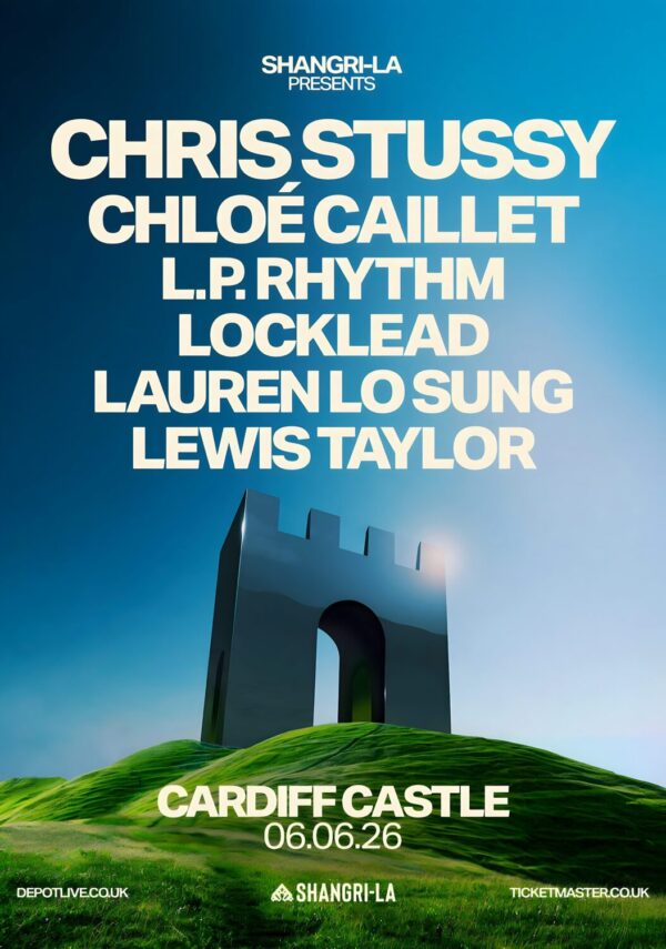 CHRIS STUSSY Shangri-La 2026 Cardiff Castle Festival Poster