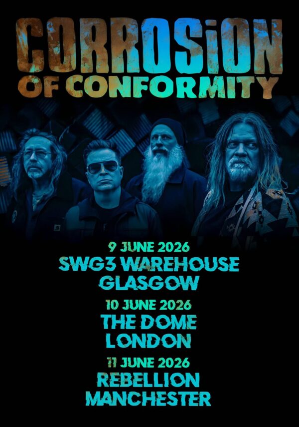 CORROSION OF CONFORMITY Good God 2026 UK Tour Poster