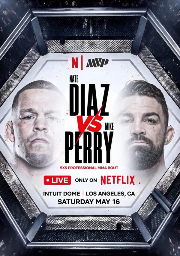 NATE DIAZ vs MIKE PERRY Los Angeles 2026 MVP UFC Fight Poster