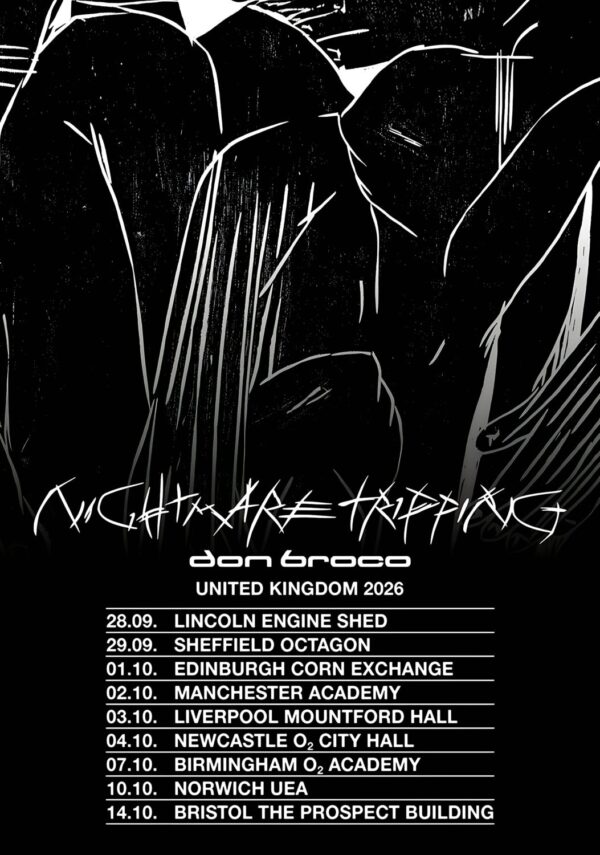 DON BROCO Nightmare Tripping 2026 UK Tour Poster