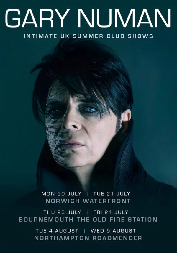 GARY NUMAN Live Summer Intimate Club 2026 Tour Poster