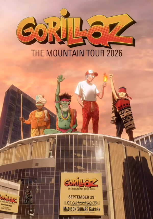 GORILLAZ The Mountain 2026 Tour NEW YORK Madison Square Garden Poster