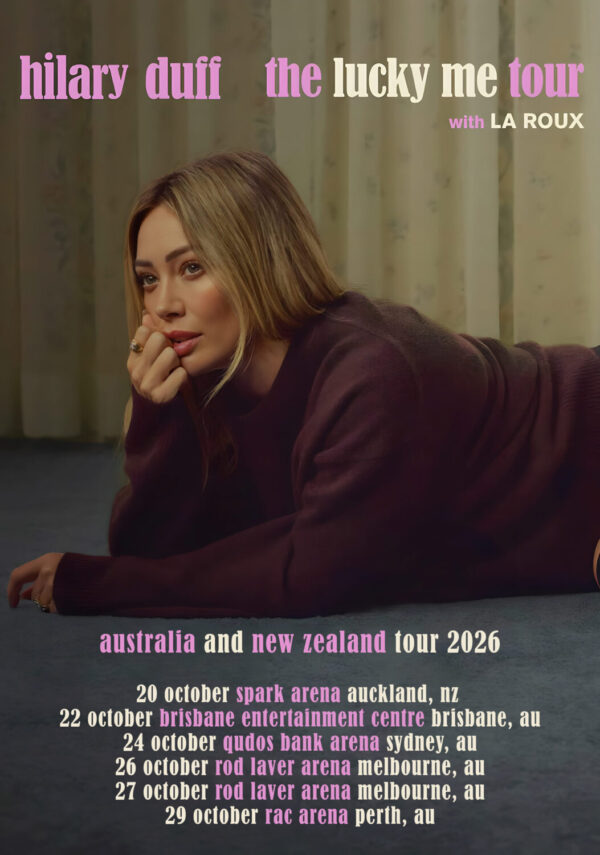 HILARY DUFF The Lucky Me 2026 Australia & New Zealand Tour Poster