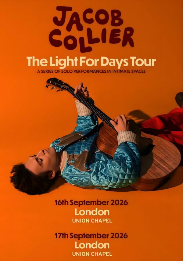 JACOB COLLIER The Light For Days 2026 Uk Tour LONDON Poster