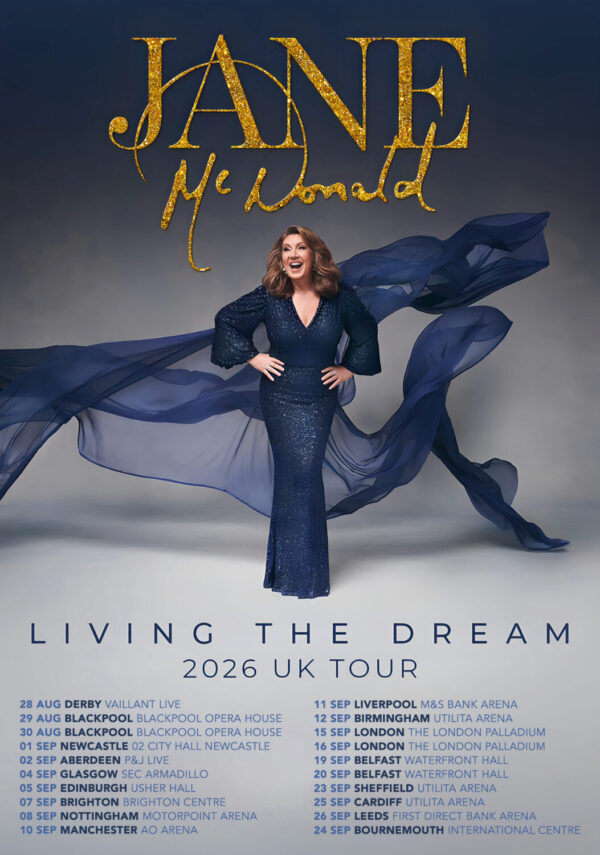 JANE McDONALD Living The Dream 2026 UK Tour Poster