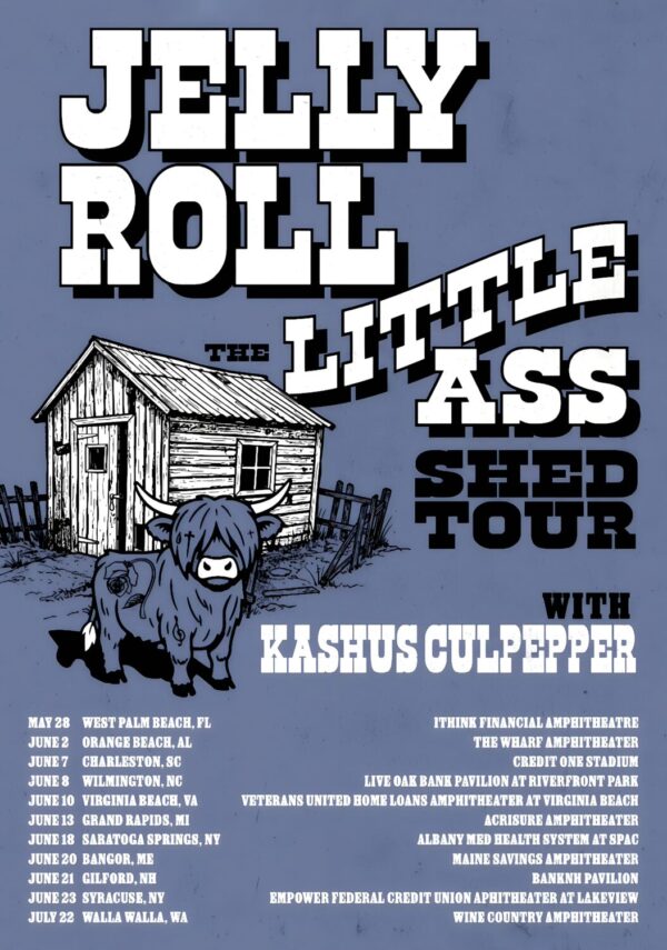 JELLY ROLL The Little Ass Shed 2026 North American Tour Poster