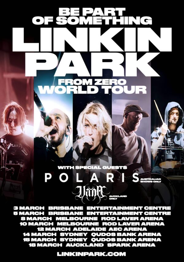 LINKIN PARK From Zero 2026 Australia Arena Tour Poster