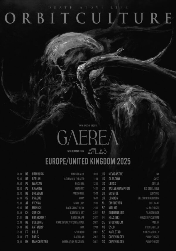 ORBIT CULTURE Death Above Life 2025 UK & Europe Tour Poster Print