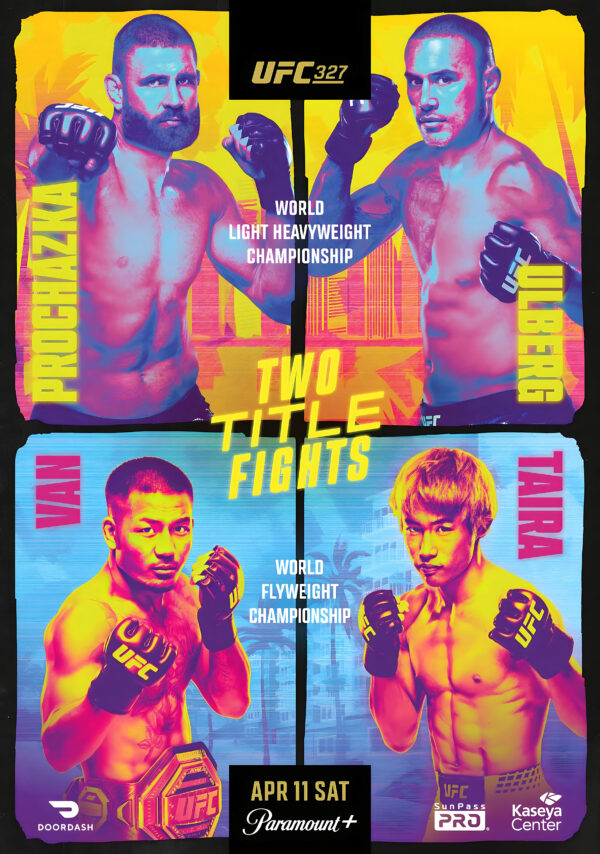 UFC 327 Jiri Prochazka vs. Carlos 2026 Fight MMA Miami Poster Print
