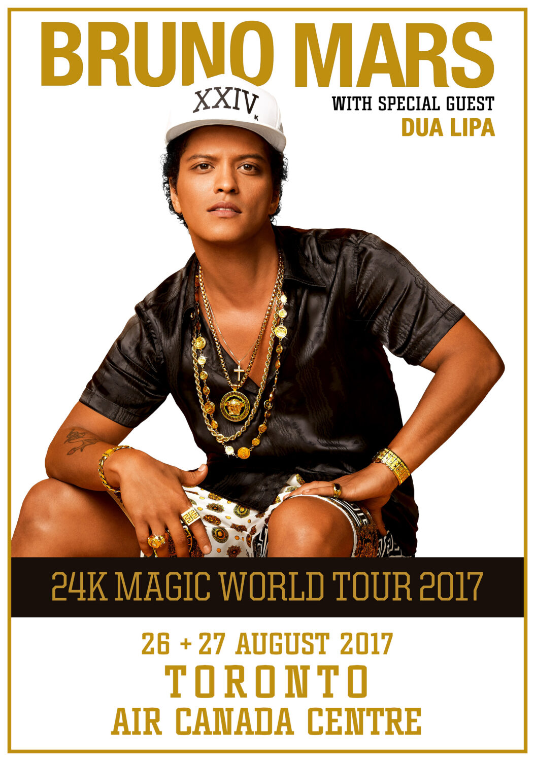 BRUNO MARS 24K Magic World Tour 2017 Tour TORONTO Air Canada Centre Poster Print