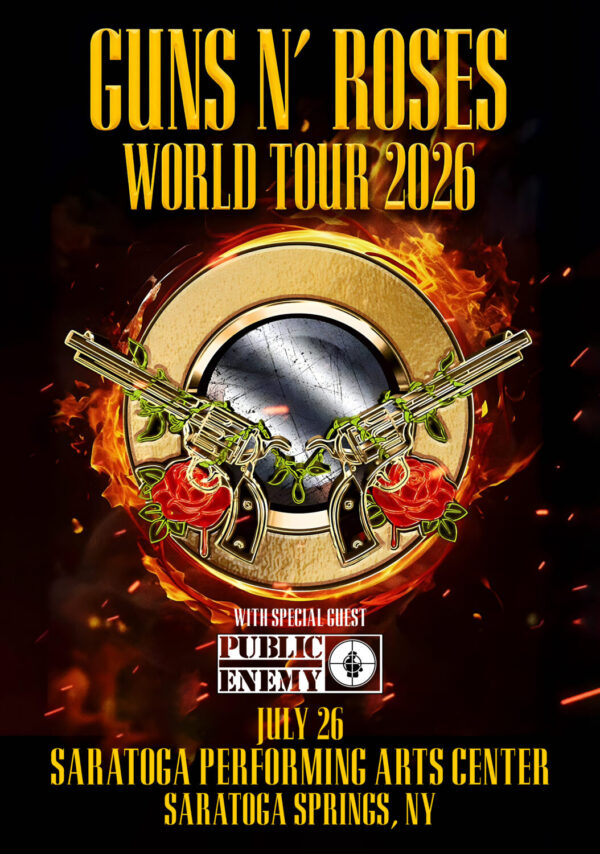 GUNS N ROSES World Tour 2026 Live SARATOGA SPRINGS Saratoga Performing Arts Center Poster Print