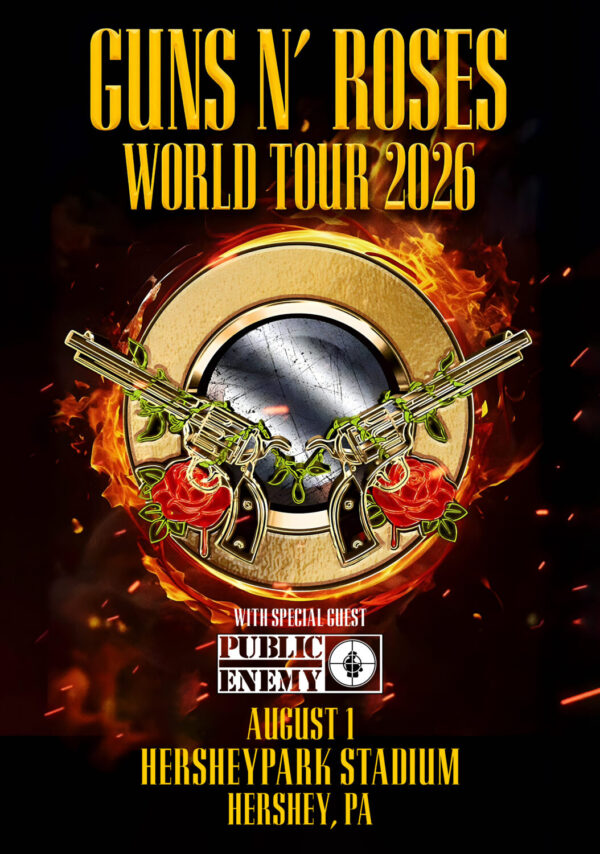 GUNS N ROSES World Tour 2026 Live HERSHEY Hersheypark Stadium Poster Print