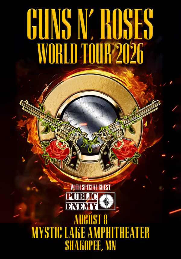 GUNS N ROSES World Tour 2026 Live SHAKOPEE Mystic Lake Amphitheater Poster Print