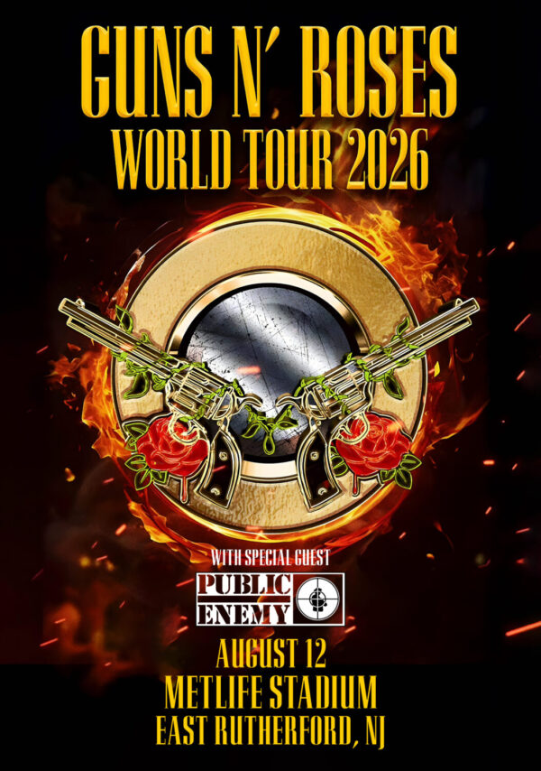 GUNS N ROSES World Tour 2026 Live EAST RUTHERFORD MetLife Stadium Poster Print