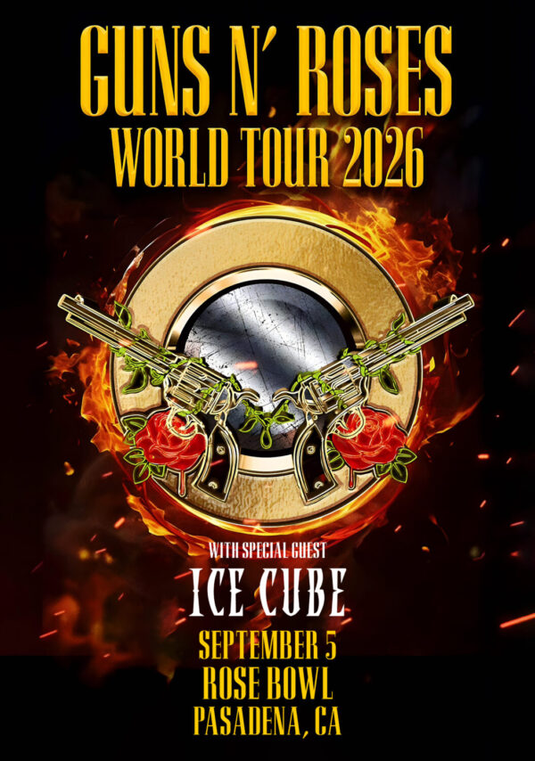 GUNS N ROSES World Tour 2026 Live PASADENA Rose Bowl Poster Print