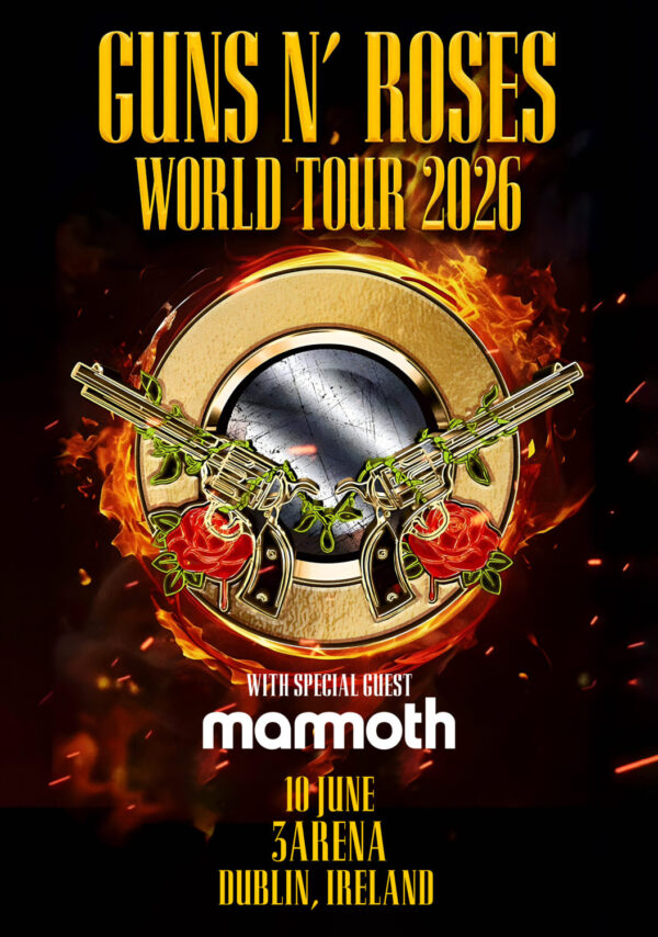 GUNS N ROSES World Tour 2026 Live DUBLIN 3Arena Poster Print