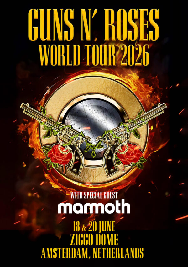 GUNS N ROSES World Tour 2026 Live AMSTERDAM Ziggo Dome Poster Print