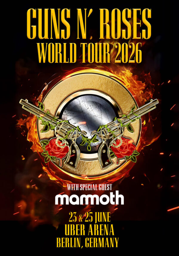 GUNS N ROSES World Tour 2026 Live BERLIN Uber Arena Poster Print