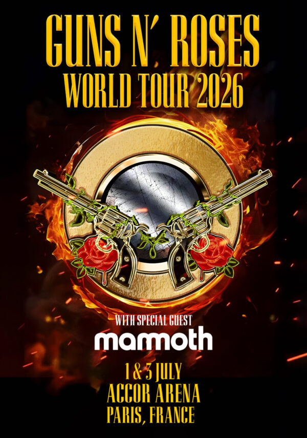 GUNS N ROSES World Tour 2026 Live PARIS Accor Arena Poster Print