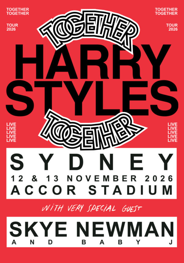HARRY STYLES Together Together 2026 Tour SYDNEY Accor Stadium - 2 Nights Poster Print