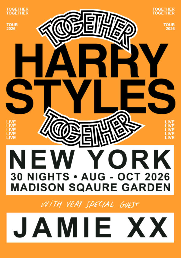 HARRY STYLES Together 2026 Tour NEW YORK Madison Sqaure Garden ORANGE Poster Print