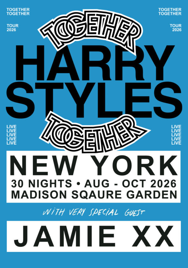 HARRY STYLES Together 2026 Tour NEW YORK Madison Sqaure Garden BLUE Poster Print