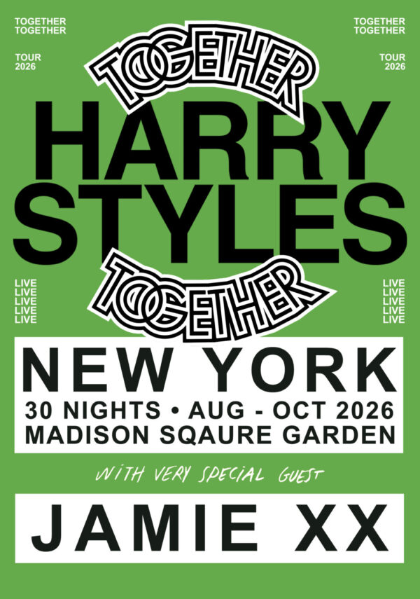 HARRY STYLES Together 2026 Tour NEW YORK Madison Sqaure Garden GREEN Poster Print