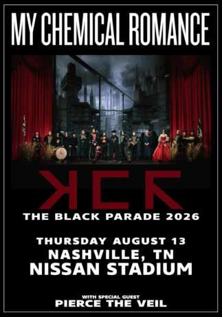 MY CHEMICAL ROMANCE Black 2026 Tour NASHVILLE Poster