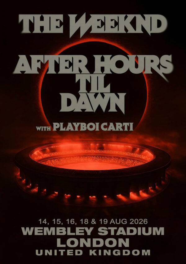 THE WEEKND After Hours Til Dawn 2026 Tour LONDON Wembley Stadium Poster Print