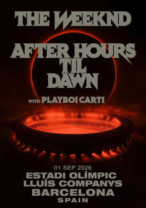 THE WEEKND After Hours Til Dawn 2026 Tour BARCELONA Estadi Olímpic Lluís Companys Poster Print