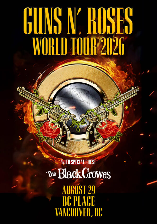 GUNS N ROSES World Tour 2026 Live VANCOUVER BC Place Poster Print