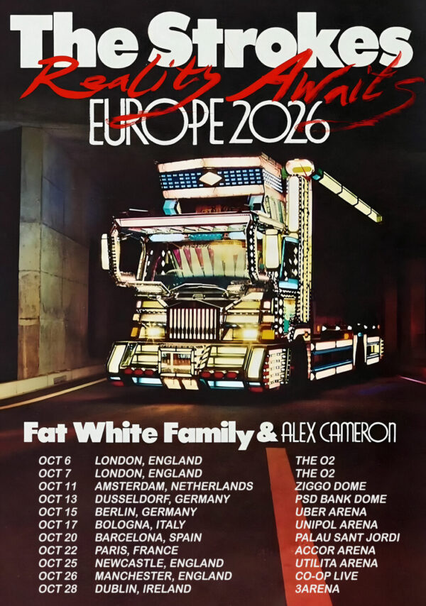 THE STROKES Reality Awaits 2026 UK & Europe Tour Poster Print