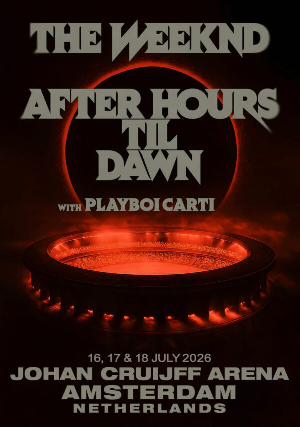 THE WEEKND After Hours Til Dawn 2026 Tour AMSTERDAM Johan Cruijff ArenA Poster Print
