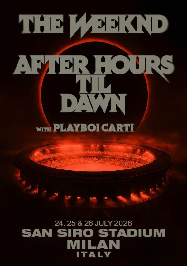 THE WEEKND After Hours Til Dawn 2026 Tour MILAN San Siro Stadium Poster Print