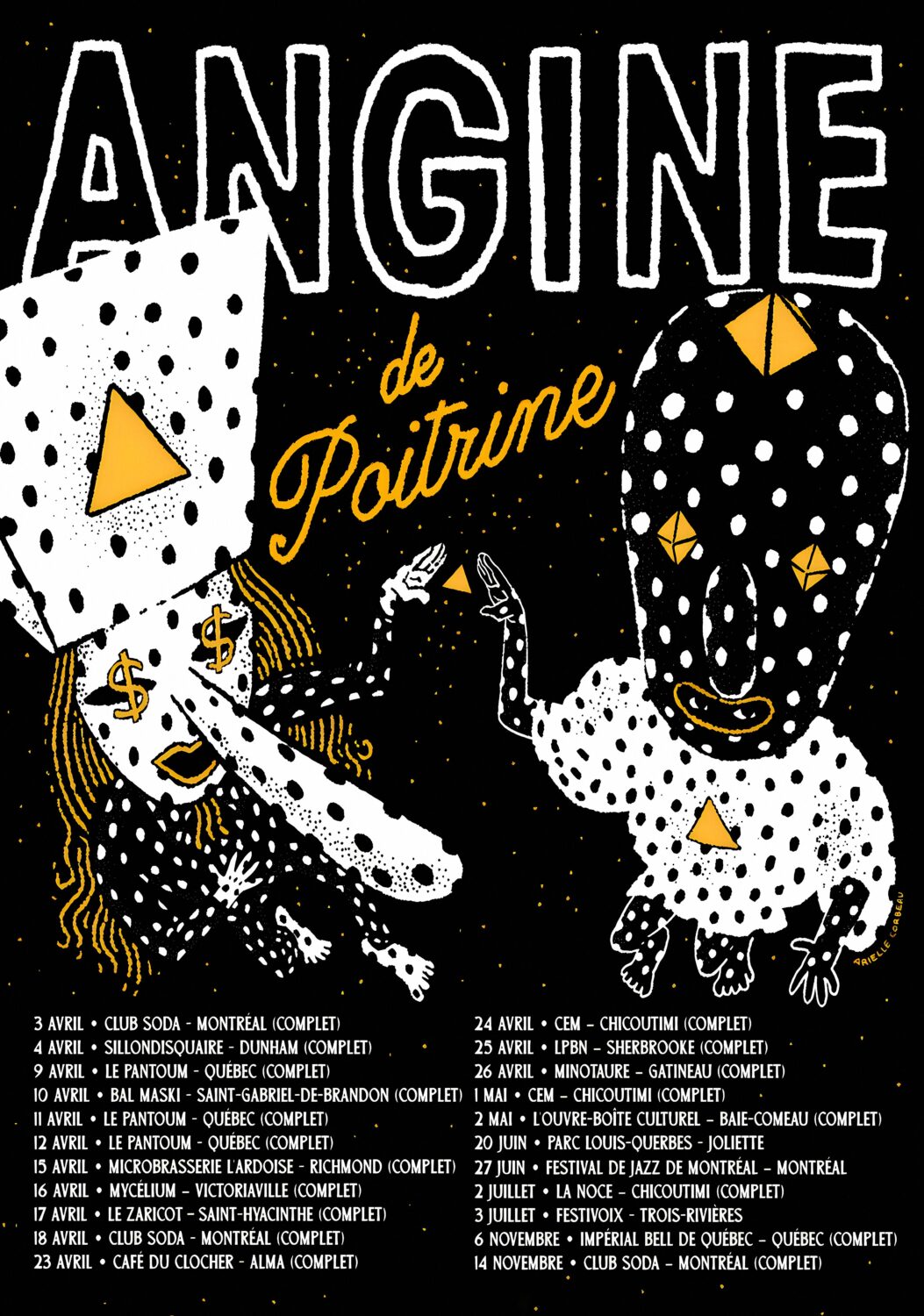 額付50×50cmポスター　Angine De Poitrine 『Vol.Ⅱ』 ANGINE DE POITRINE Vol. II 2026 Canada Tour Poster Print