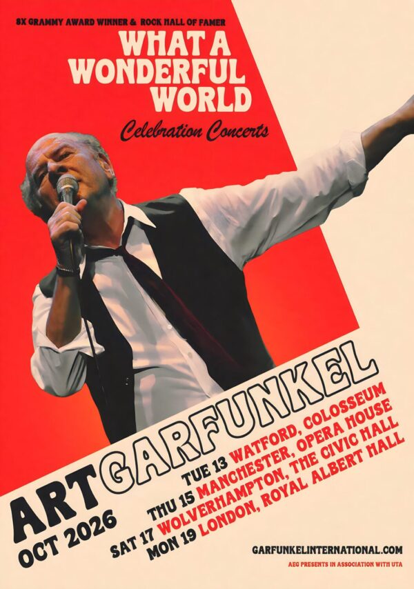 ART GARFUNKEL What A Wonderful World 2026 UK Tour Poster