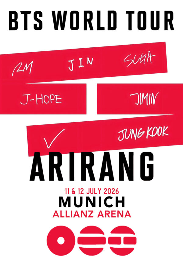 BTS (band) Arirang 2026 UK Tour MUNICH Allianz Arena Poster Print