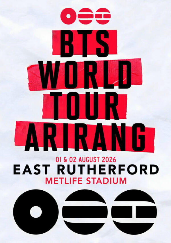 BTS (band) Arirang 2026 UK Tour EAST RUTHERFORD MetLife Stadium Poster Print