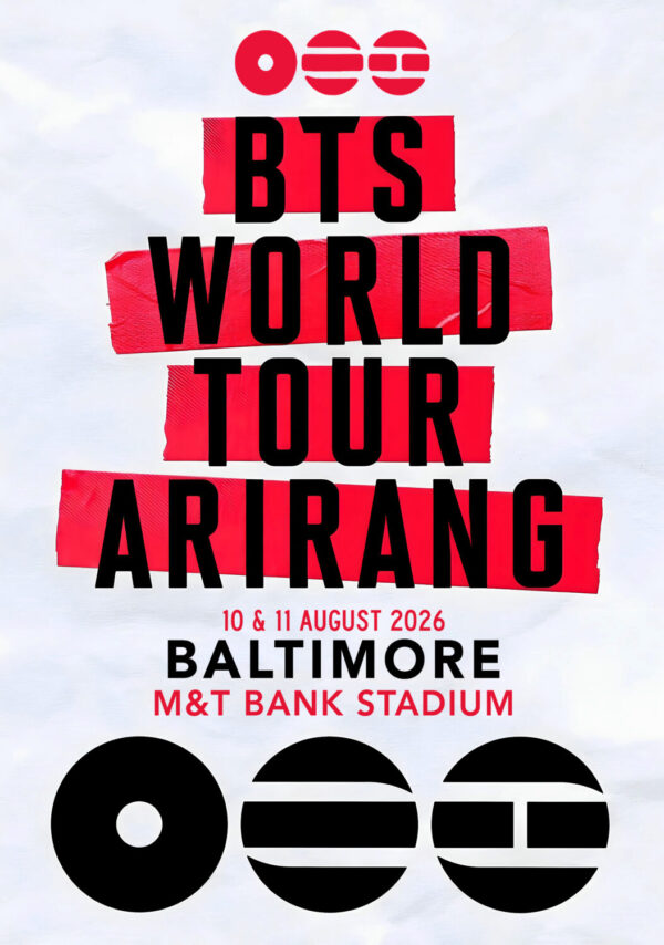 BTS (band) Arirang 2026 UK Tour BALTIMORE M&T Bank Stadium Poster Print