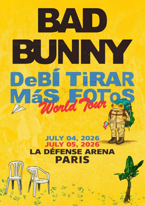 BAD BUNNY Debí Tirar Más Fotos 2026 Tour PARIS La Défense Arena Poster Print